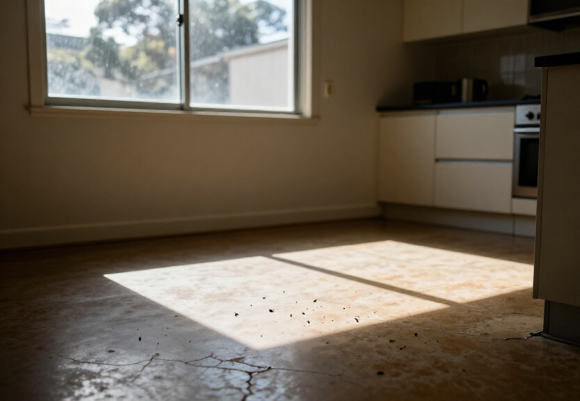 Termite damage in a Mulgoa home before treatment